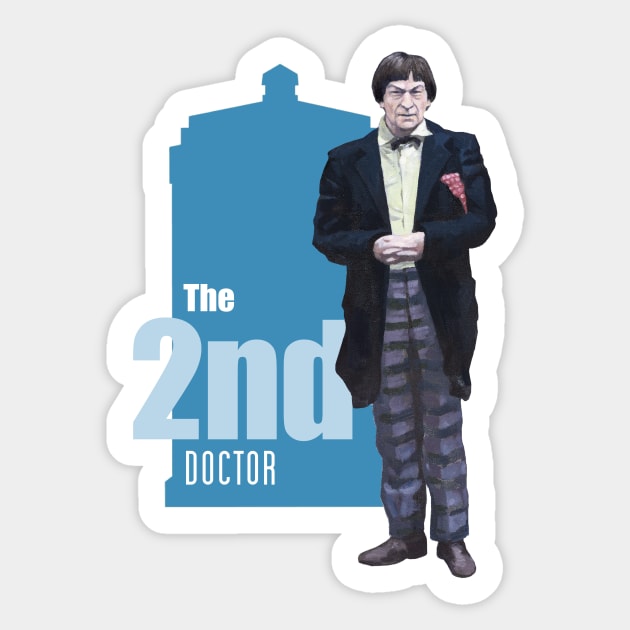 The 2nd Doctor: Patrick Troughton Sticker by Kavatar